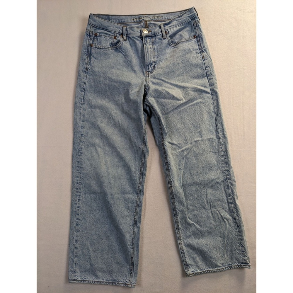 American Eagle Womens Jeans Size 12 Regular Fit Light Wash Denim Cotton Blend